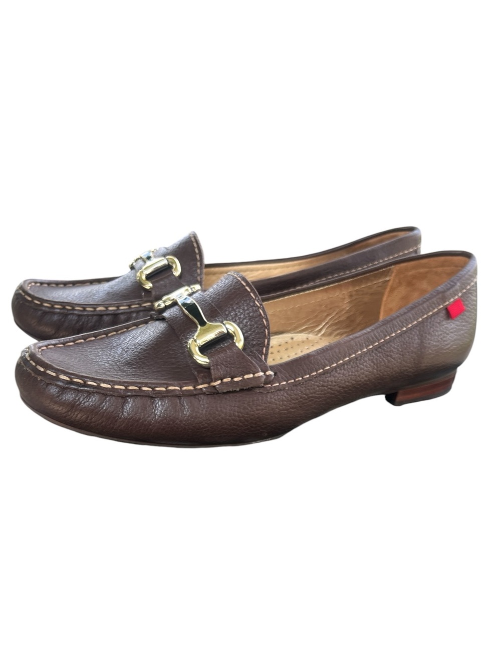 MARC JOSEPH Grand St Brown Leather Horsebit Driving Loafers Women 9.5